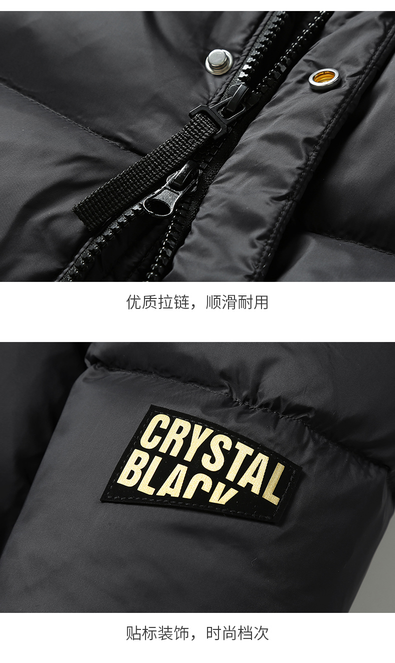 Mid-length hooded warm down jacket KN2-YR682D