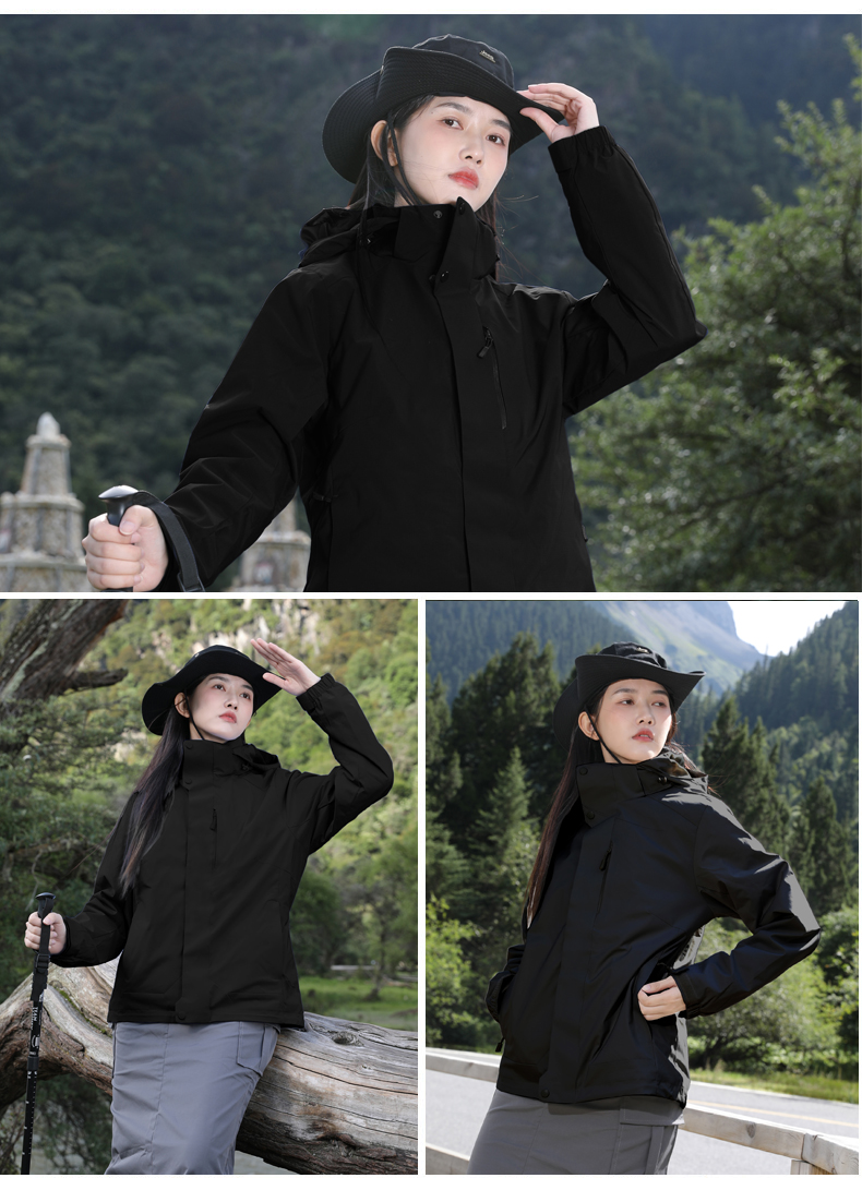 Outdoor warm fleece liner three-in-one jacket for men KG2-5520