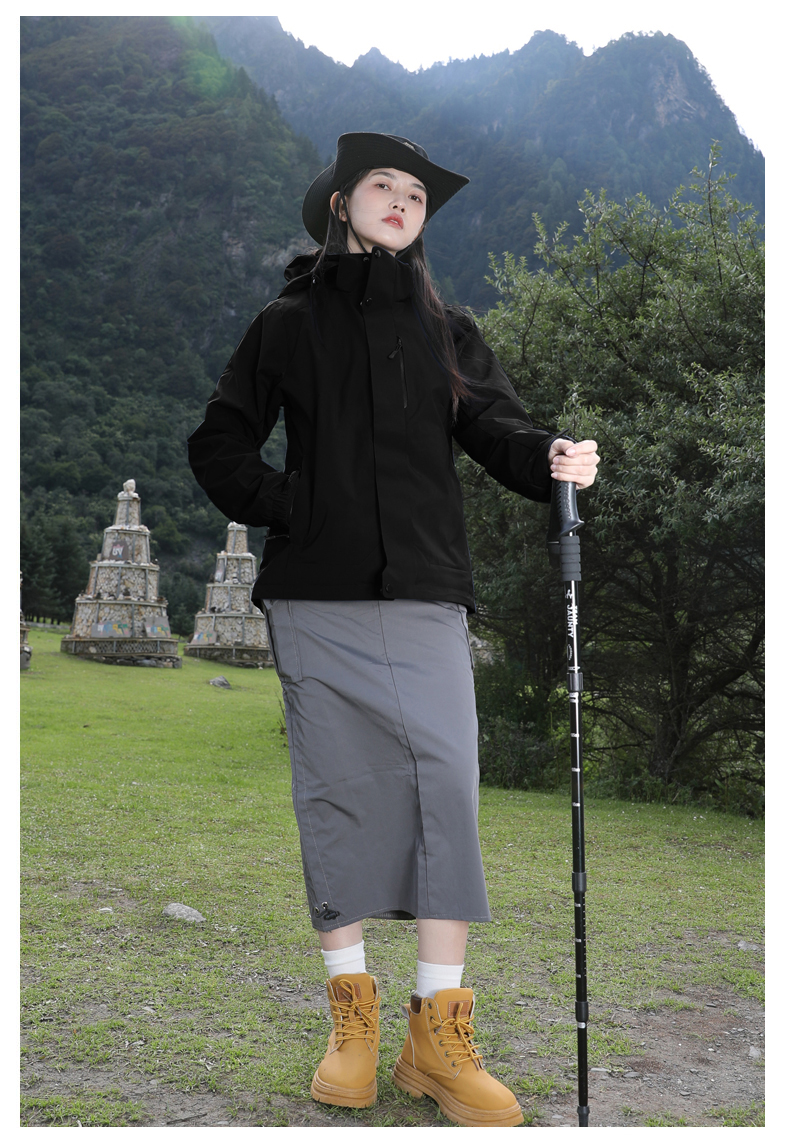 Outdoor warm fleece liner three-in-one jacket for women KG2-5520