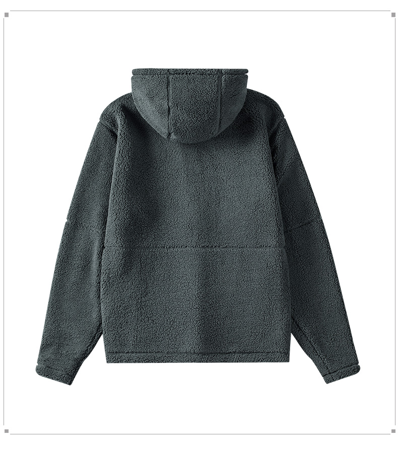 345g cotton fleece hooded jacket KD4-7309