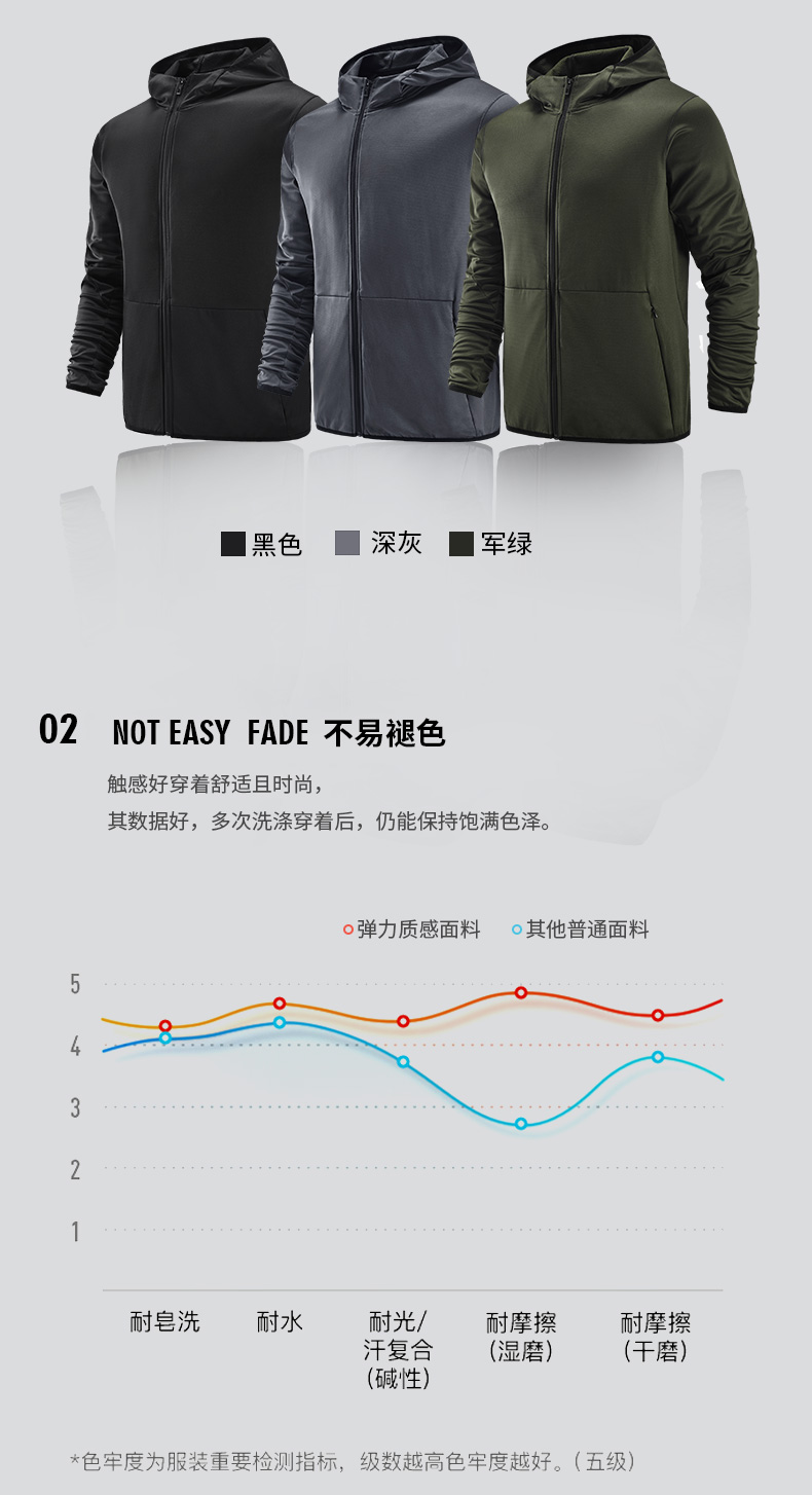 Bamboo fleece solid color hooded men jacket KD4-73231