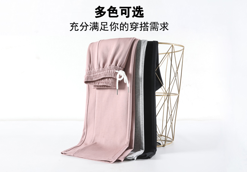 High waist drape design slim straight casual pants G32-2403