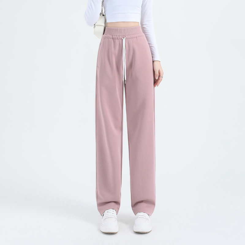 High waist high-grade drape straight pants G32-3019