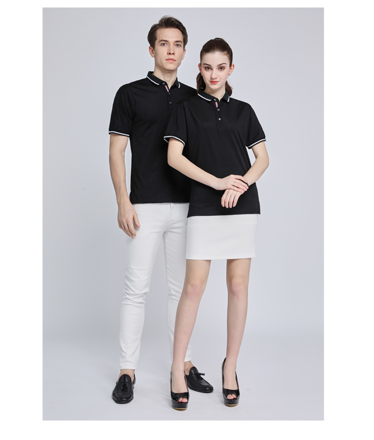 210g ice silk cotton thread solid color short sleeve POLO shirt for men and women GJ2-968