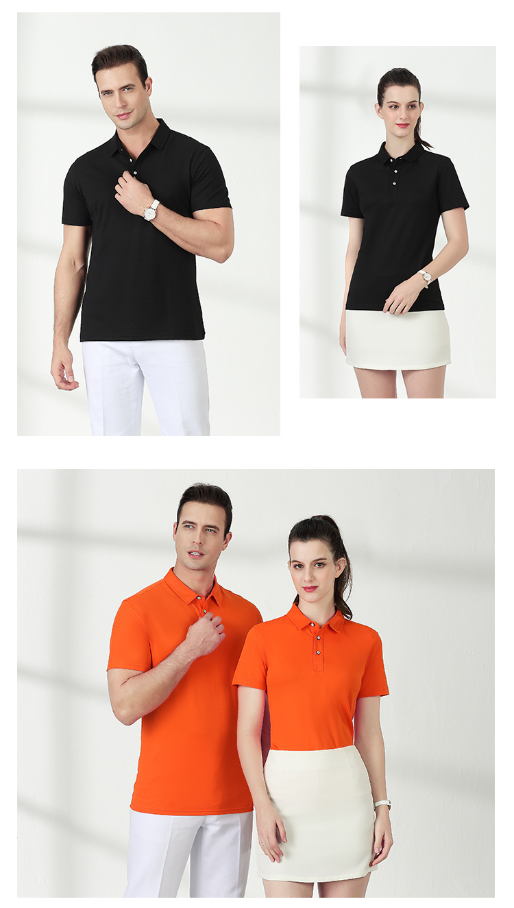 200g Cool Cotton Lapel Short Sleeve POLO Shirt Universal C01-6008