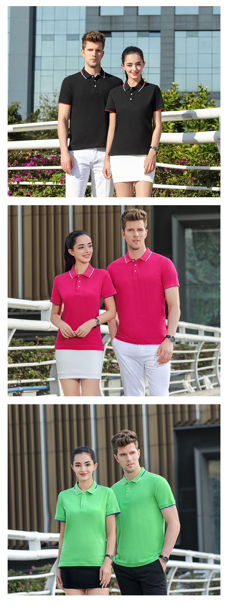 190g 32 combed cotton business lapel short sleeve POLO shirt universal style C01-8905