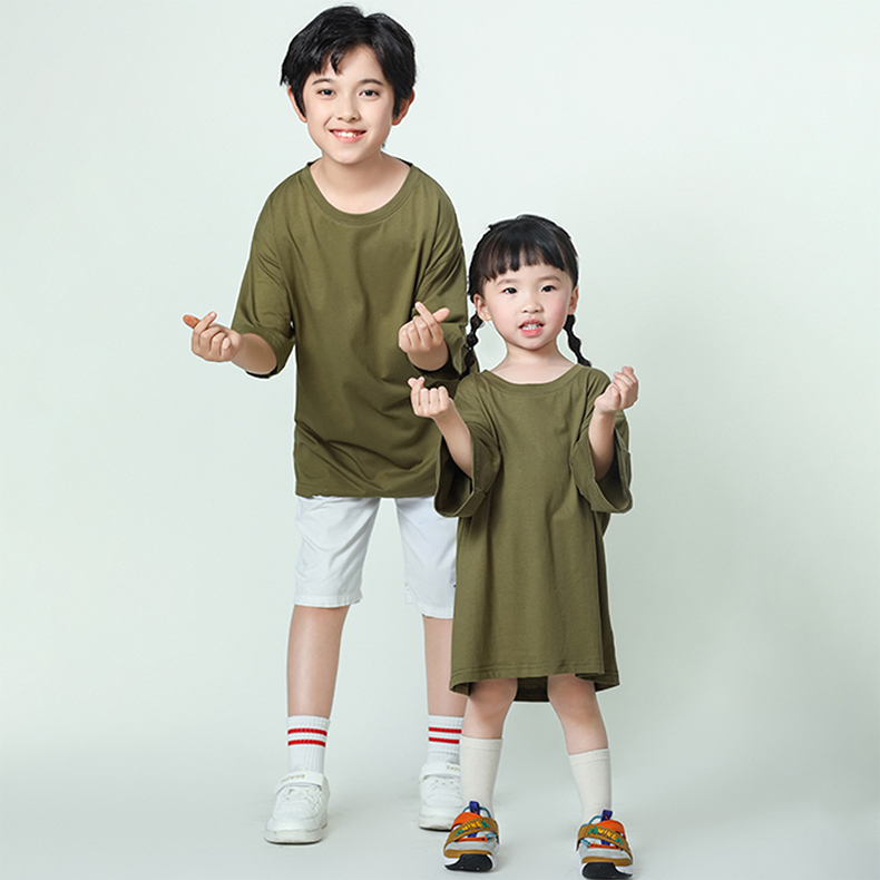 190G21 super cool cotton round neck short sleeve T-shirt for children S02-519