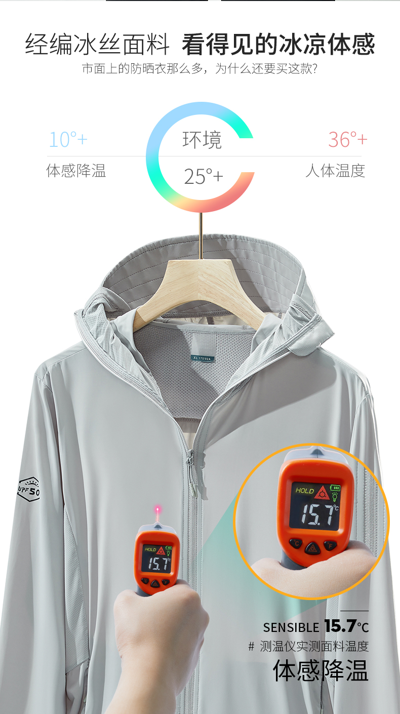 UPF50+ anti-ultraviolet shawl fishing suit sun protection clothing KN-22E59 men