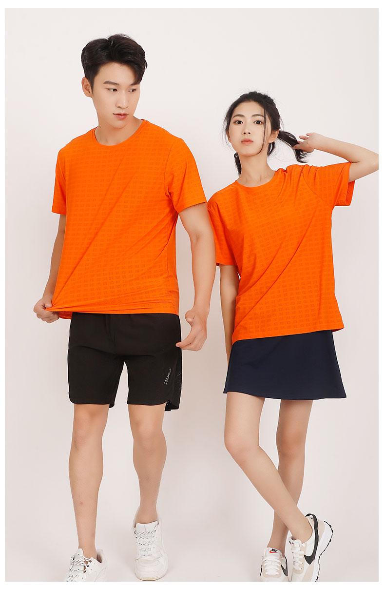 Solid color casual round neck short sleeve T-shirt GJ25-F3001