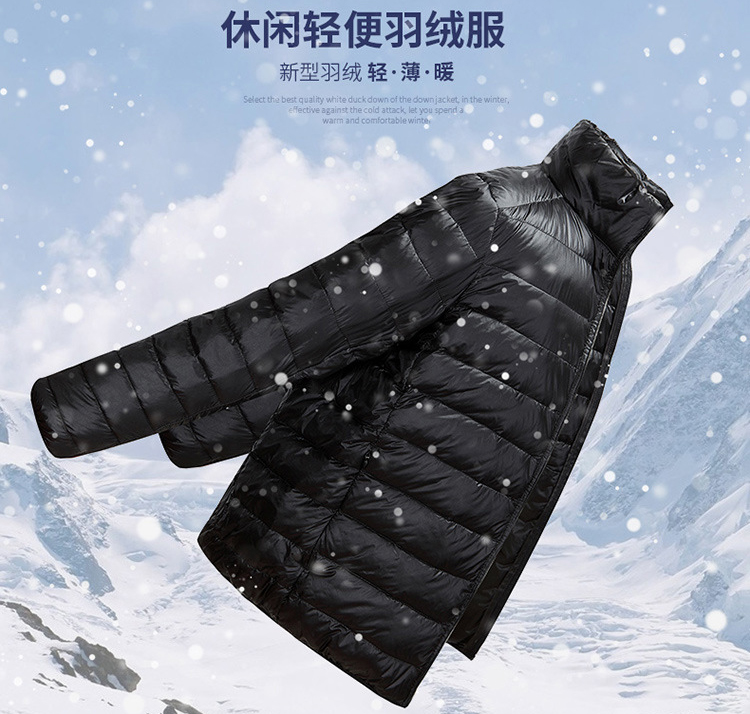 Stand collar high-end light warm down jacket Z04-3011