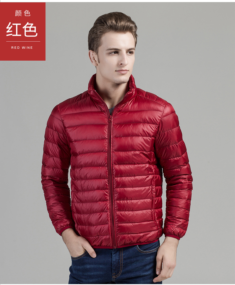 Stand collar high-end light warm down jacket Z04-3011