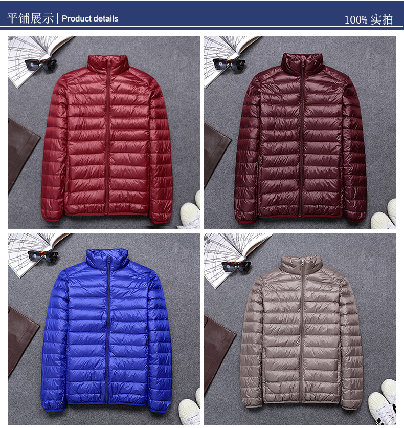 Stand collar high-end light warm down jacket Z04-3011