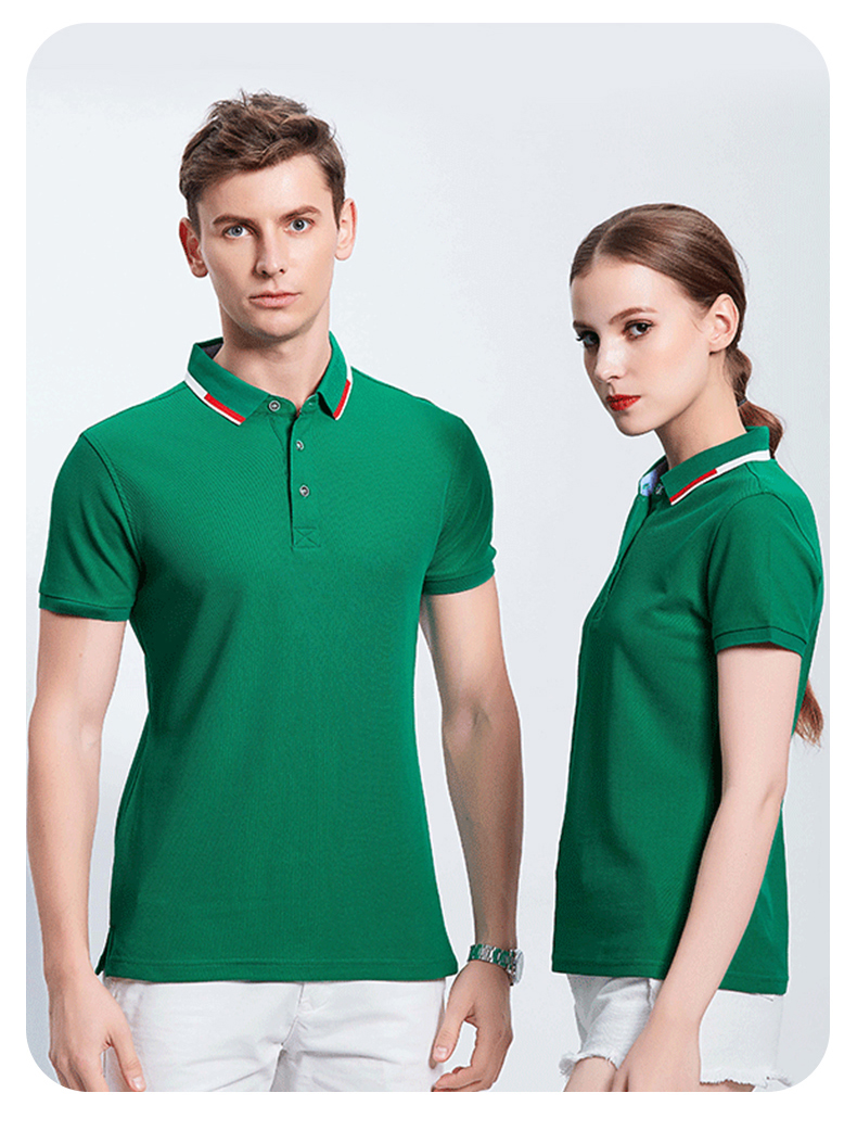 220g casual business lapel short-sleeved POLO shirt for men and women G22-62301