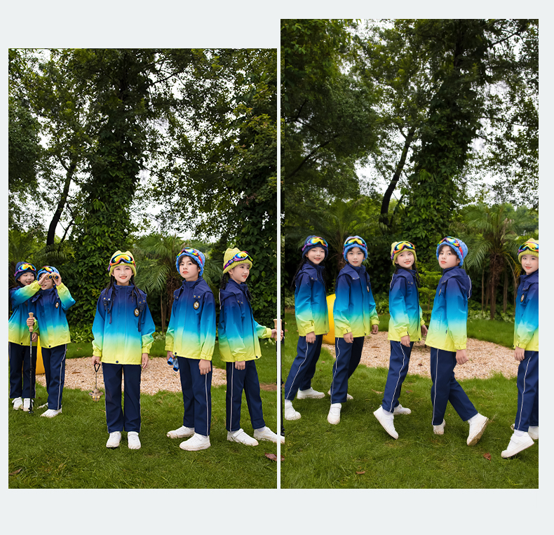 Primary school students jacket uniform suit 455-9398 polar fleece three-piece suit