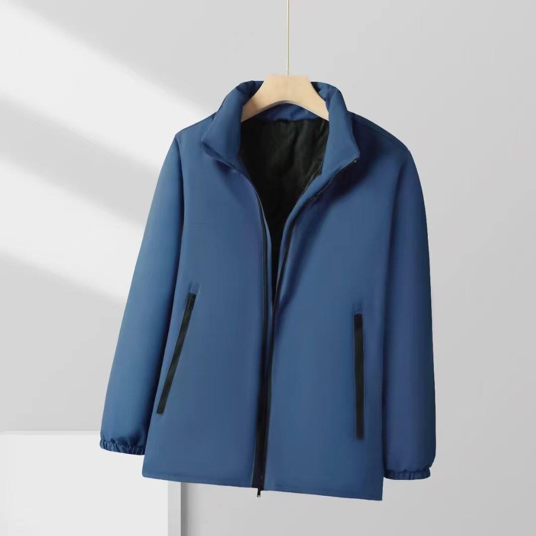 Solid color stand collar single layer jacket L01-D23