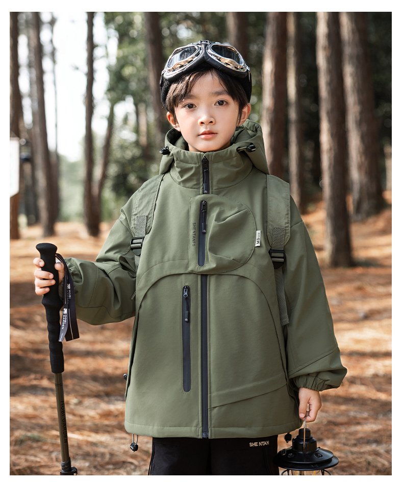 Outdoor down/polar fleece liner 3-in-1 jacket for kids 220-BD1646