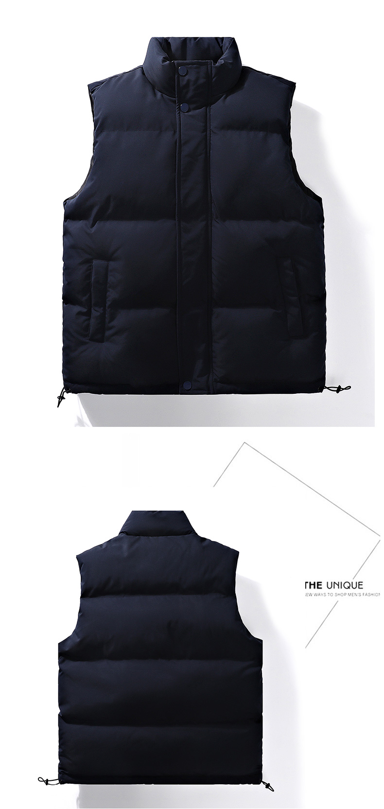 Solid color warm cotton vest KN1-908