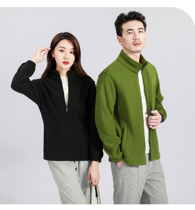 Pure color polar fleece warm fleece jacket for women KN1-901