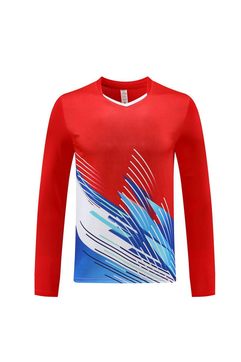 V-neck long-sleeved T-shirt sports training suit GB4-2109