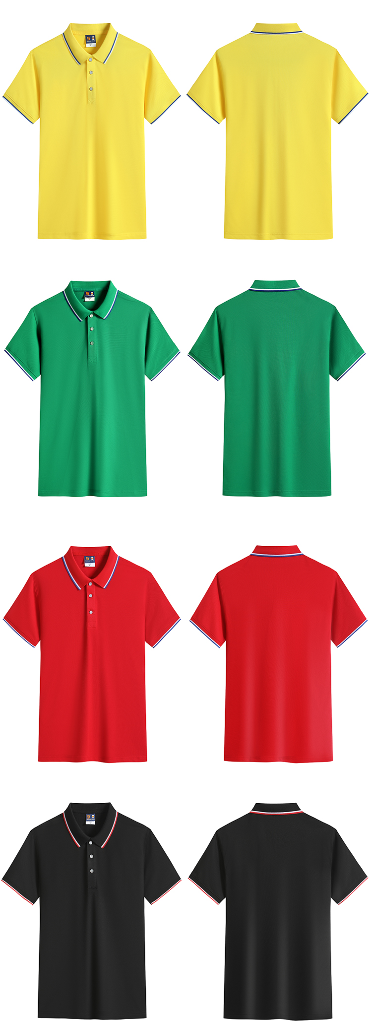 200g32 combed compact spinning lapel short sleeve POLO shirt universal GJ12-1699