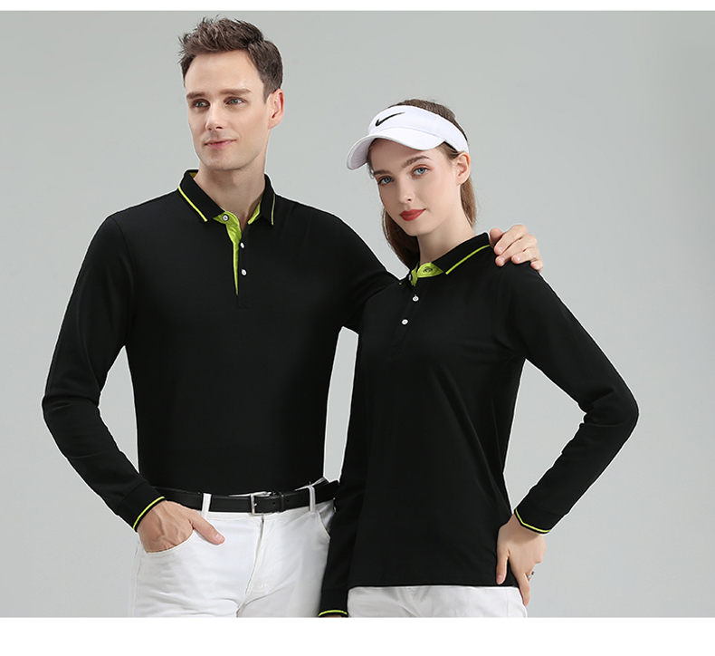 220g long sleeve lapel POLO shirt universal SNS-1878 long