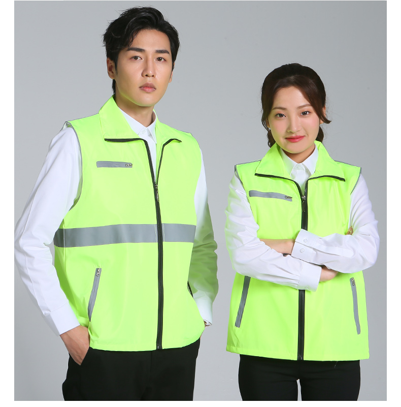 Double layer single waist reflective vest universal style E01-MJ052218