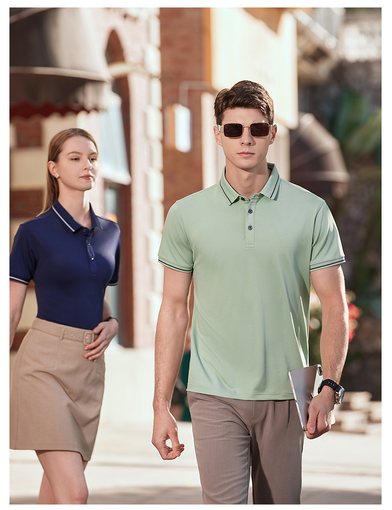 Breathable ice silk anti-cotton lapel POLO shirt H17-191