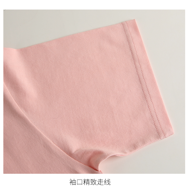 220g Xinjiang long-staple cotton drop shoulder pure cotton round neck short-sleeved T-shirt GJ47-696