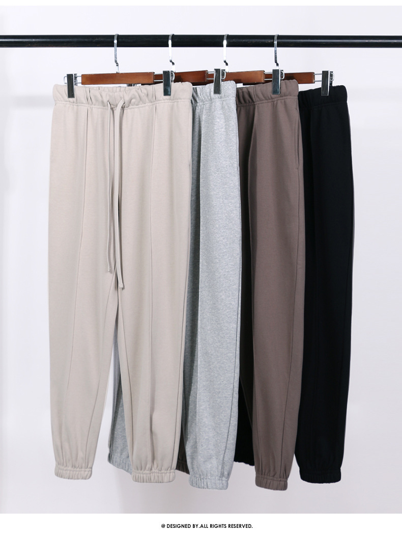 370g loose terry cuffs sweatpants trousers for men and women L06-845