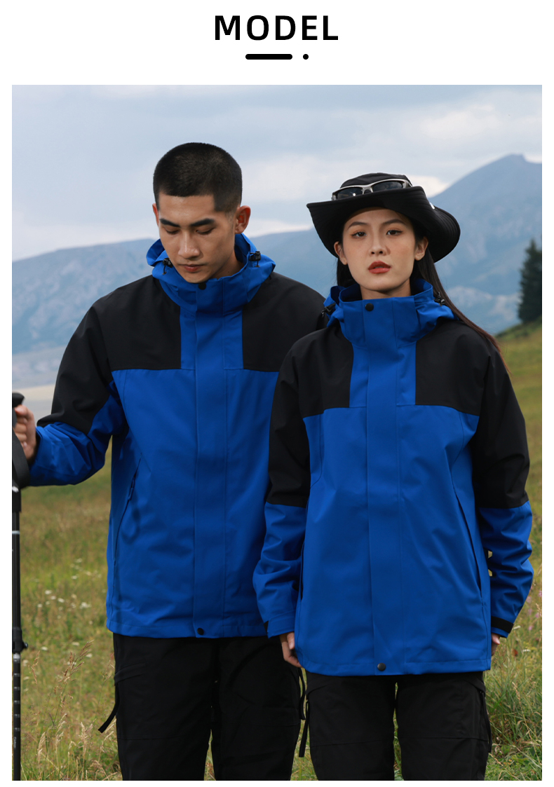 Outdoor men and women three-in-one detachable anti-shock jacket T03-HT24998