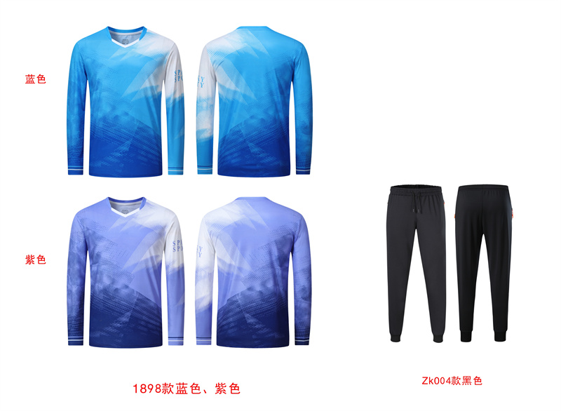 Badminton training suit long sleeve top 120-1898 men