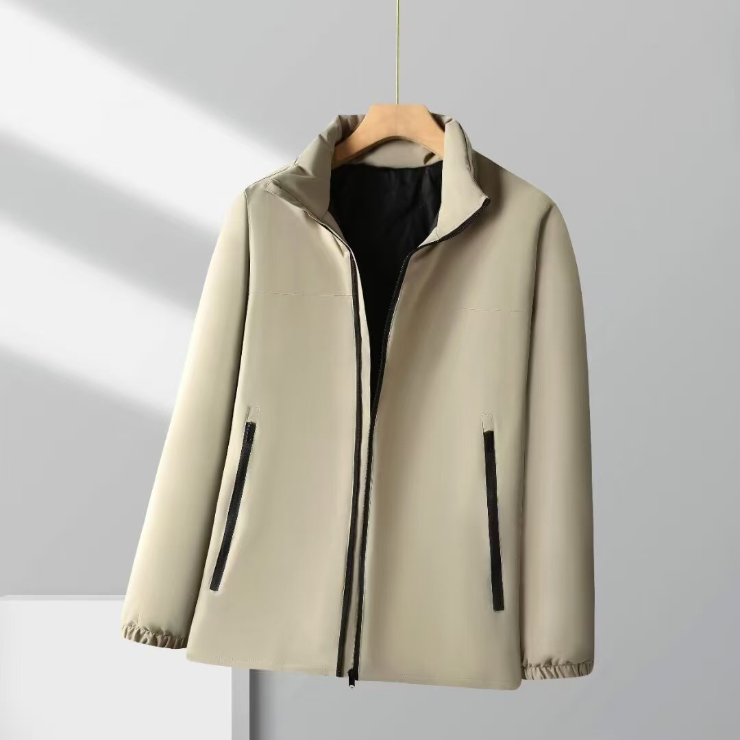 Solid color stand collar single layer jacket L01-D23