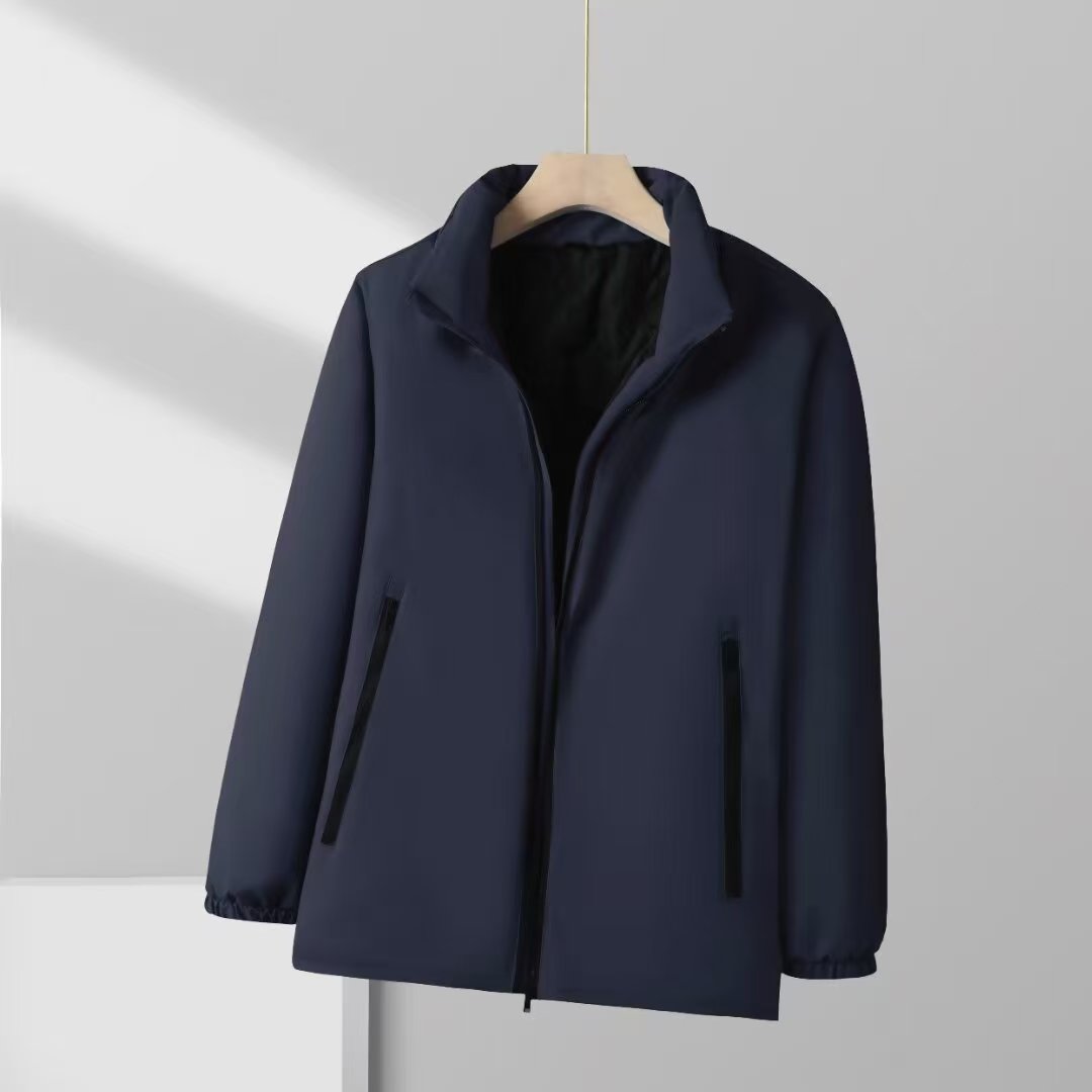 Solid color stand collar single layer jacket L01-D23