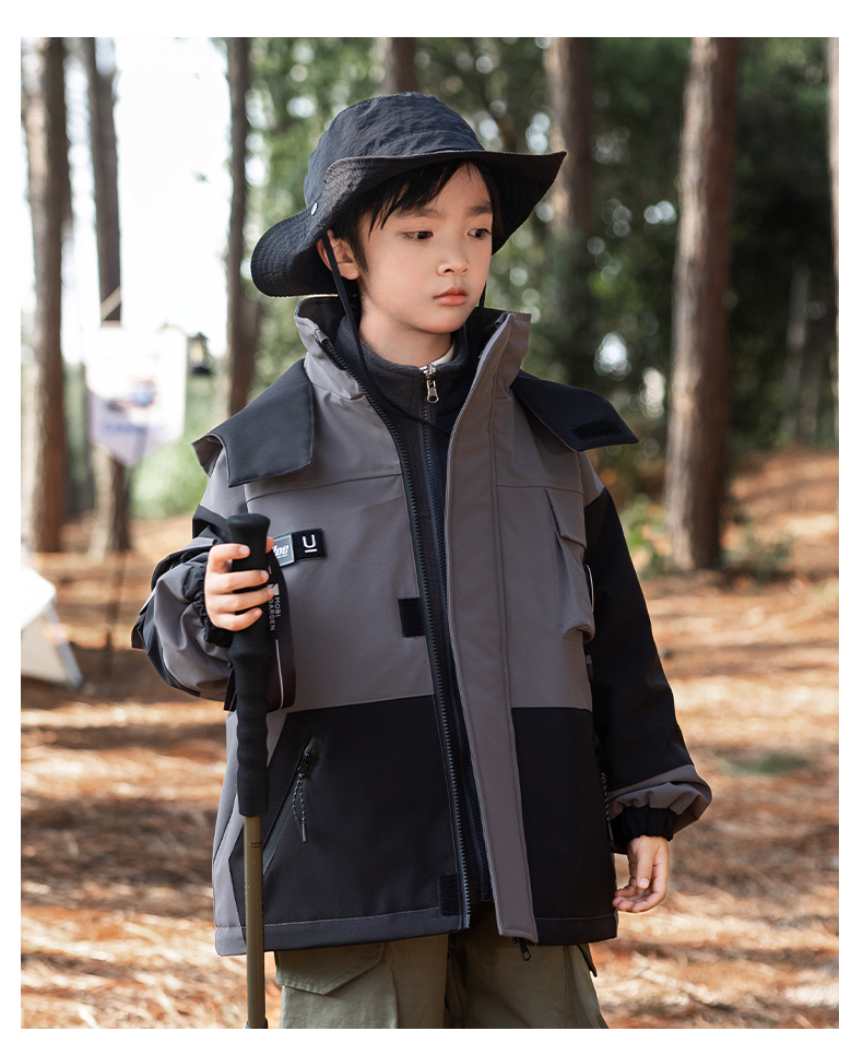 Outdoor down/fleece liner 3-in-1 jacket for kids 220-BD1655