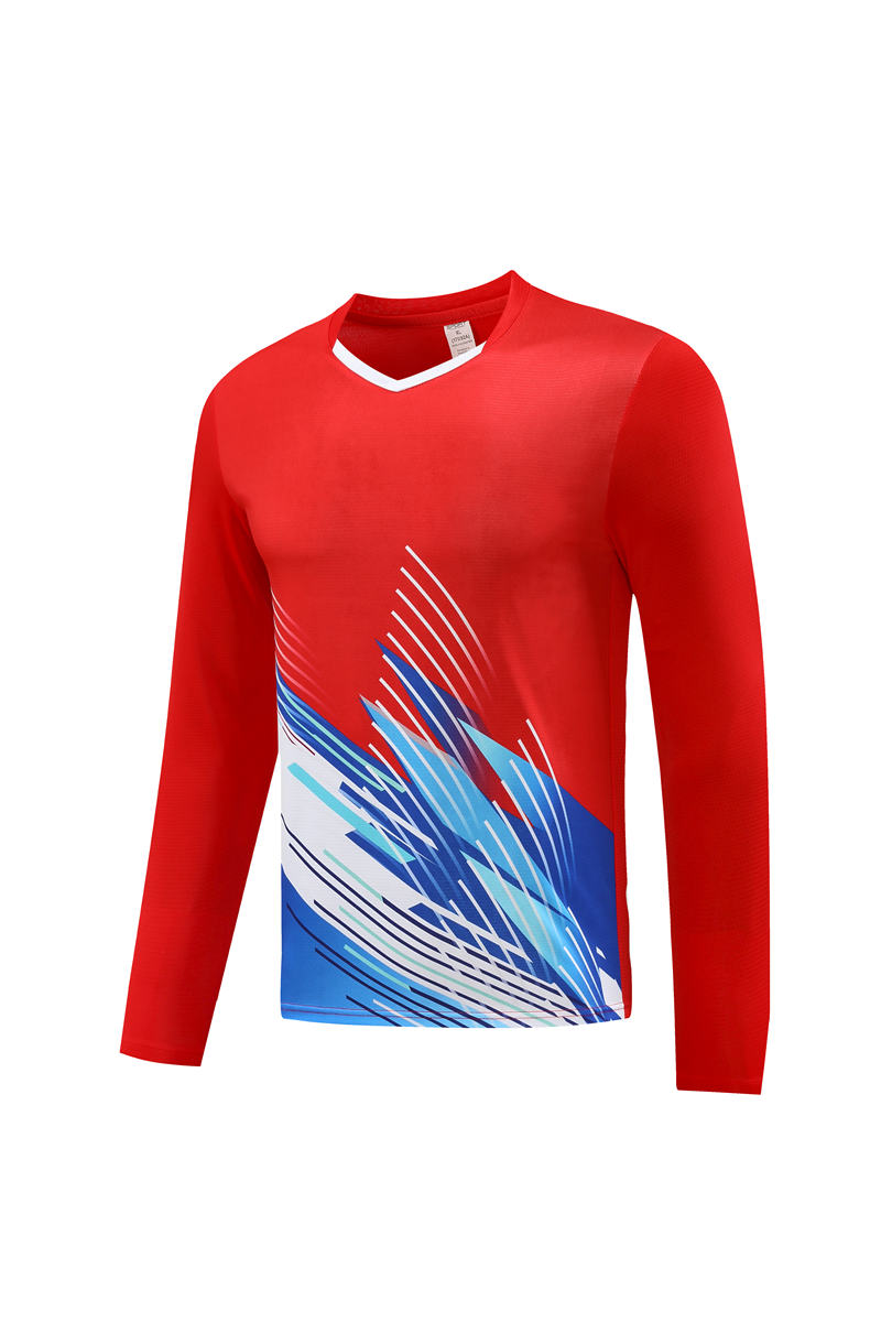 V-neck long-sleeved T-shirt sports training suit GB4-2109