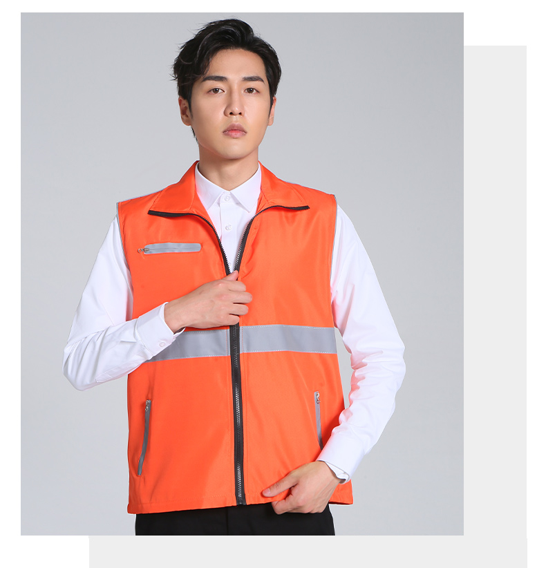 Double layer single waist reflective vest universal style E01-MJ052218