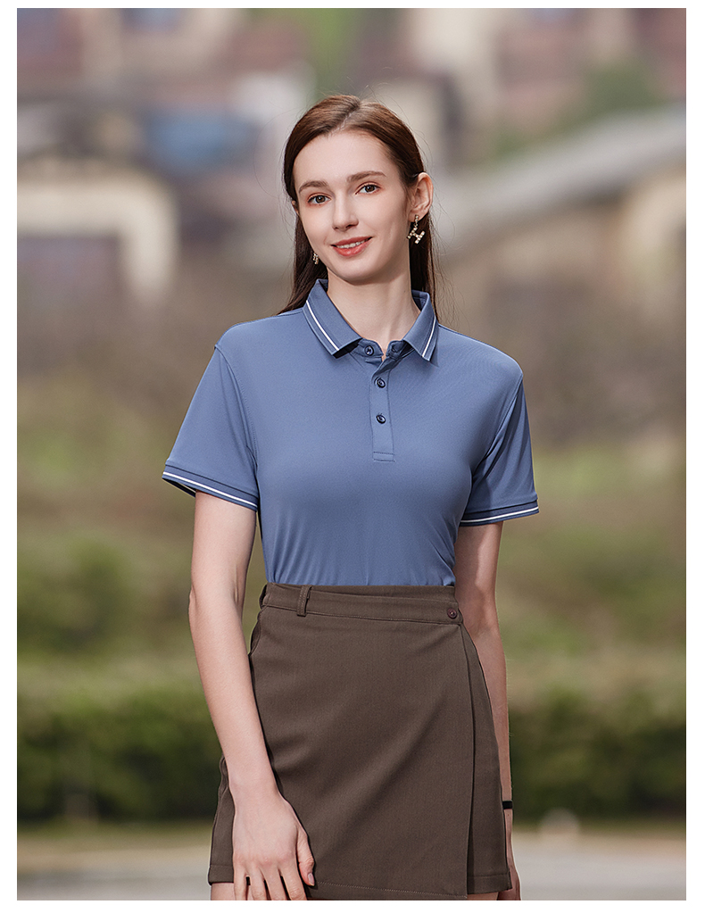 Breathable ice silk anti-cotton lapel POLO shirt H17-191