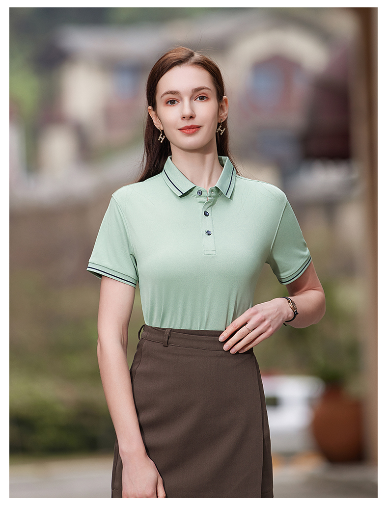 Breathable ice silk anti-cotton lapel POLO shirt H17-191