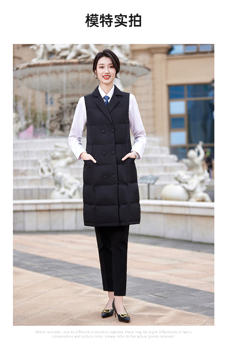 Autumn and winter business sleeveless mid-length cotton coat for women DY7-2322 for women