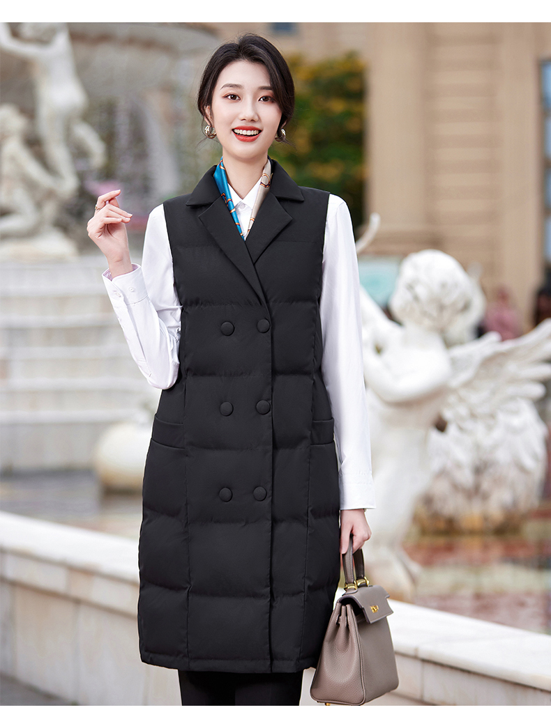 Autumn and winter business sleeveless mid-length cotton coat for women DY7-2322 for women