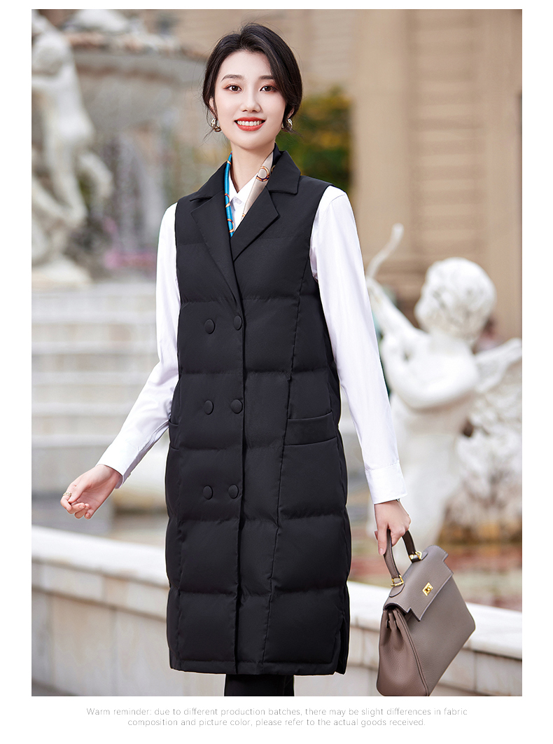 Autumn and winter business sleeveless mid-length cotton coat for women DY7-2322 for women