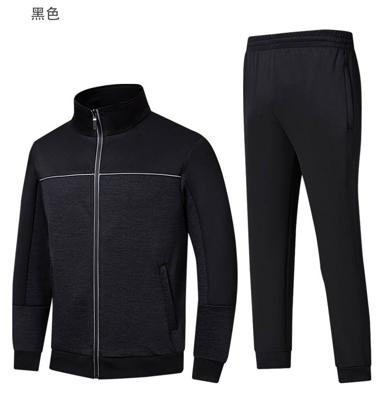 South Korean silk solid color comfortable sports long-sleeved suit KH2-345-6612 cardigan suit male