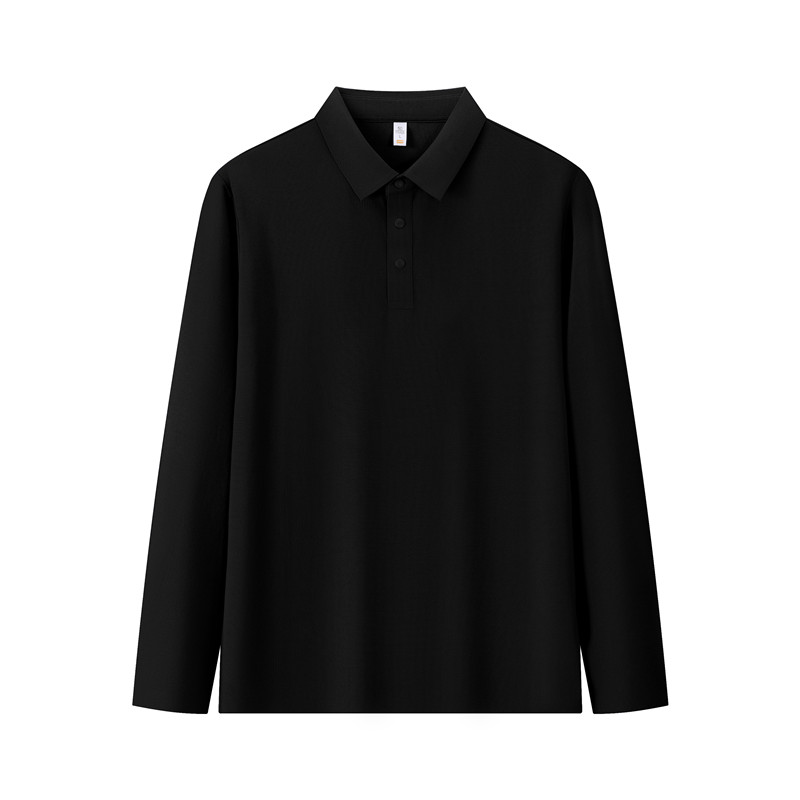 4-button lapel long-sleeved POLO shirt GJ32-52218