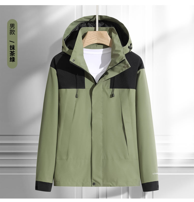 Outdoor windproof and waterproof color matching couple jacket KF3-2366 men