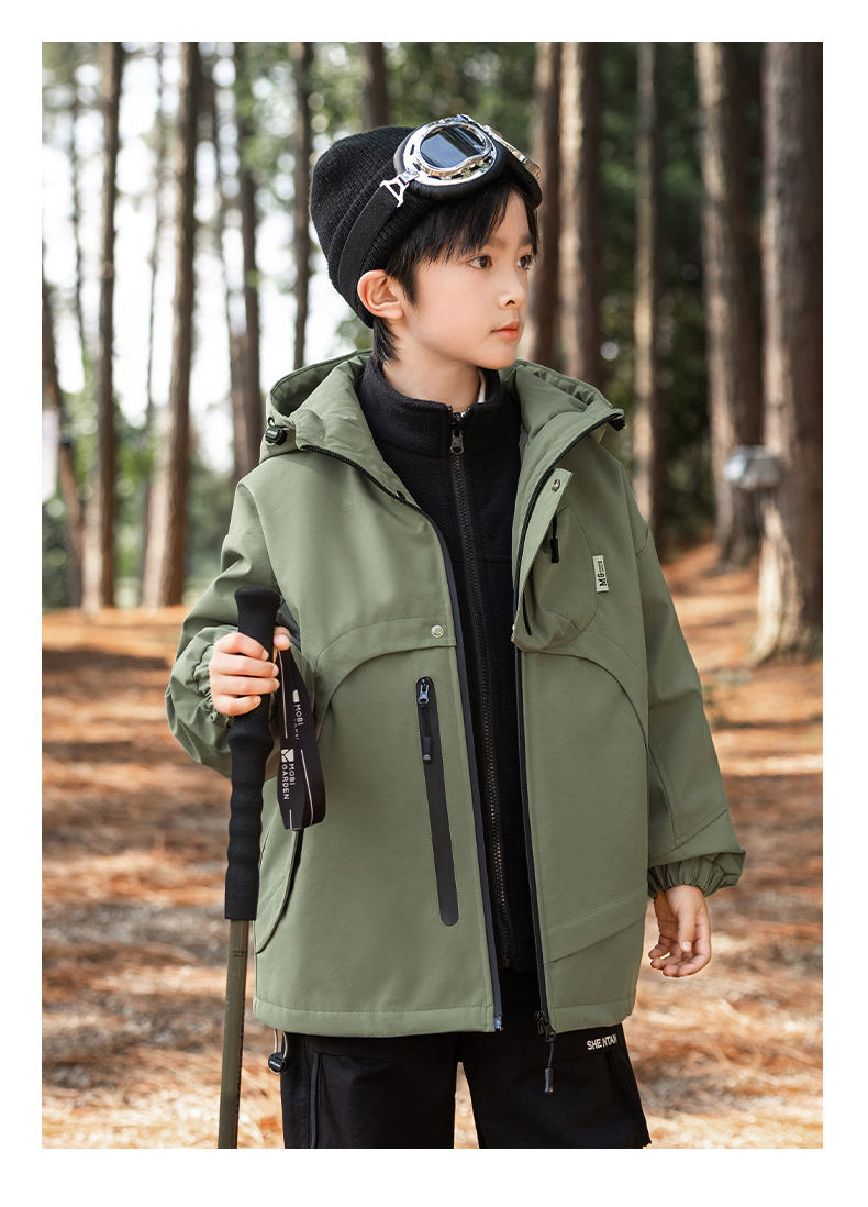 Outdoor down/polar fleece liner 3-in-1 jacket for kids 220-BD1646