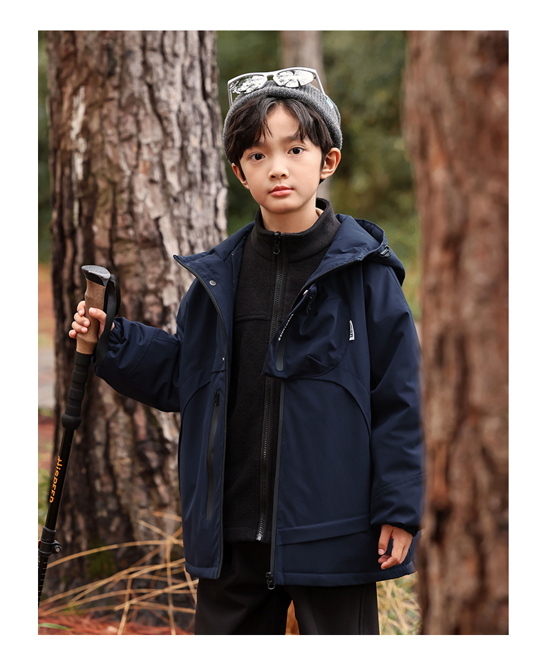 Outdoor down/polar fleece liner 3-in-1 jacket for kids 220-BD1646