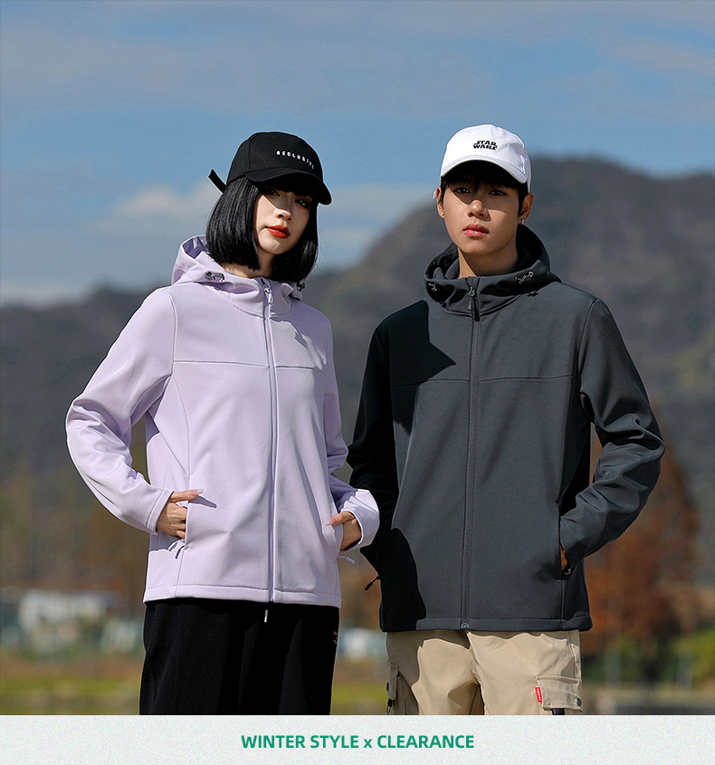 Waterproof single layer fleece soft shell jacket for women KH1-6699