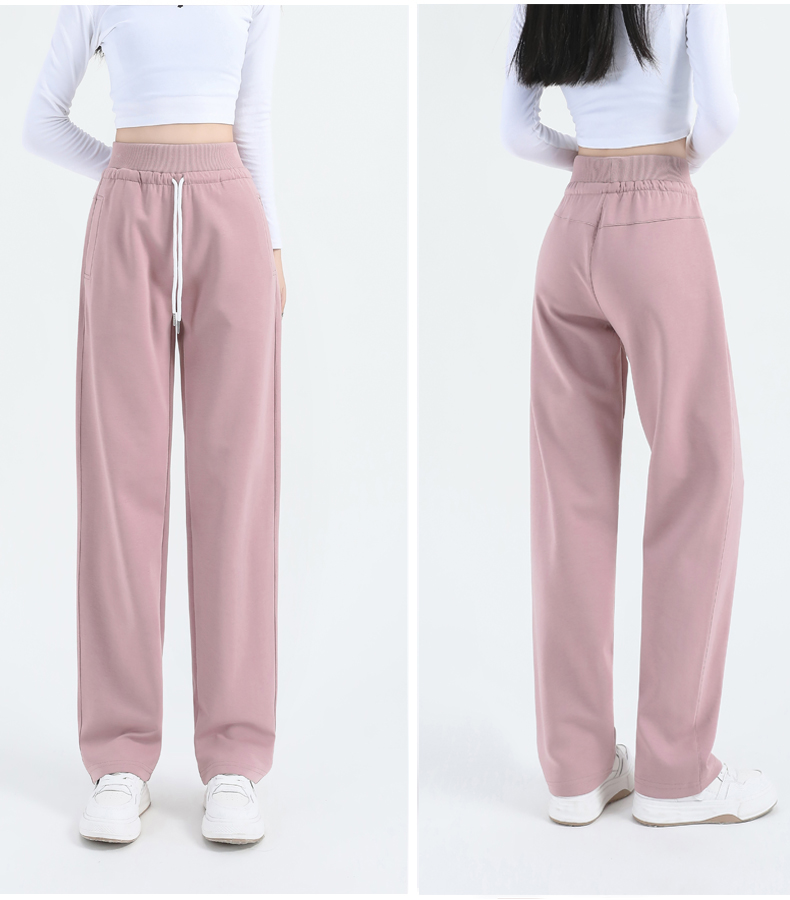 High waist high-grade drape straight pants G32-3019