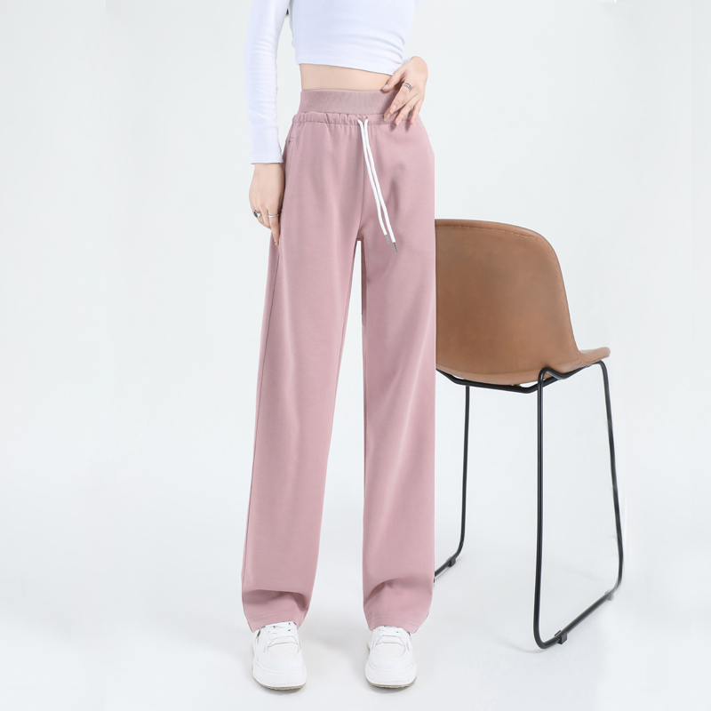 High waist high-grade drape straight pants G32-3019