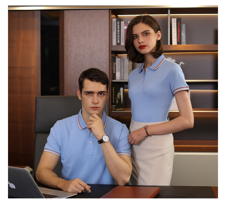 210g long-staple cotton lapel short-sleeved POLO shirt universal 72-U809